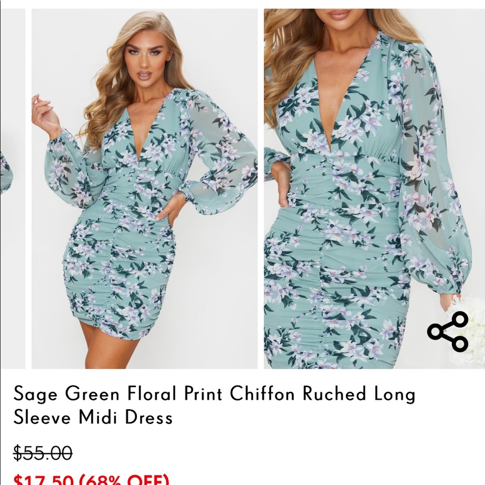 Floral Ruched Dress